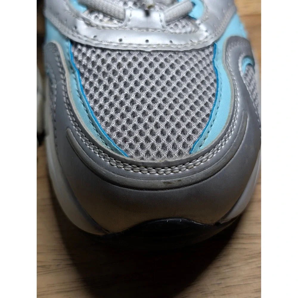 Apex X527 W Silver Light Blue Mesh Slip Resistant Walking Shoes Womens 9.5 MED